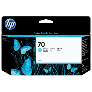 HP 70 (C9390A) Original High Yield DesignJet LIGHT CYAN Ink Cartridge (130 Ml)